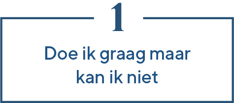 Doe ik graag maar kan ik niet